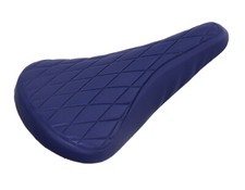 NEW! ABSOLUTE UNIVERSAL BMX BICYCLE VINYL SADDLE IN DIAMOND STYLE IN BLUE.