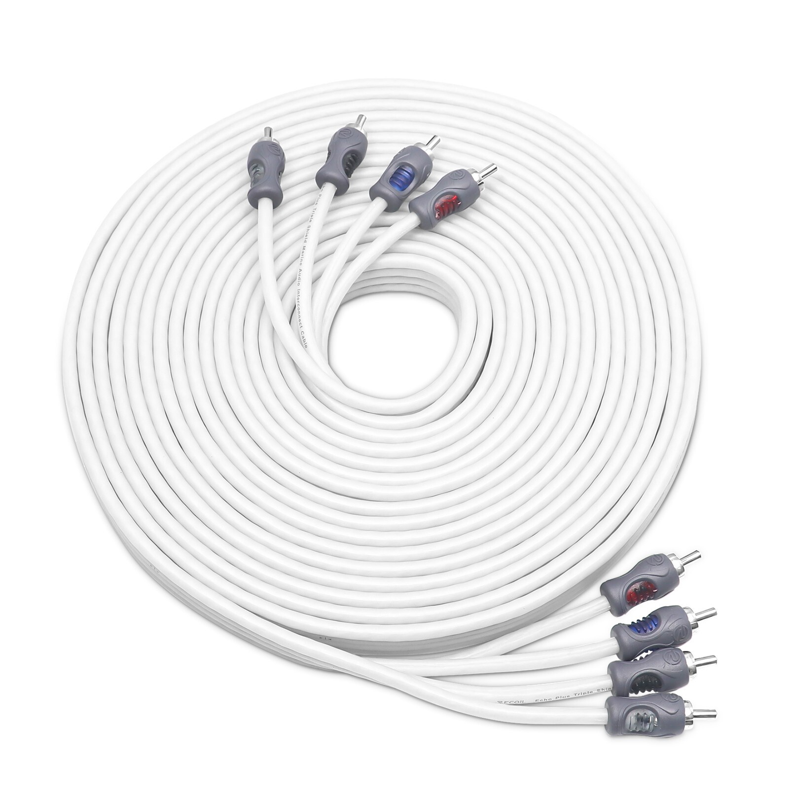 Recoil RMI423 Tinned Oxygen Free Copper 4-Channel RCA Audio Interconnects Cable