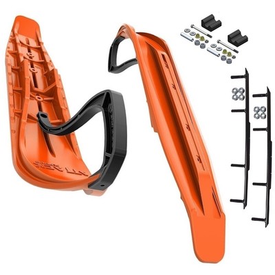 Slydog Attack 7'' Orange Skis w/8'' Round Bar Complete Kit Yamaha Phazer/FX Nytro