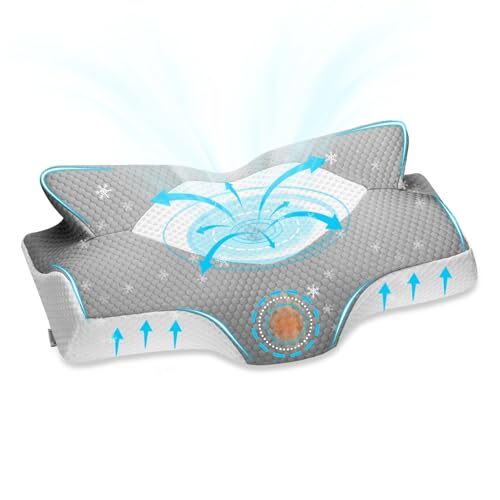 Elviros Cervical Memory Foam Pillow, Contour Pillows for Neck and