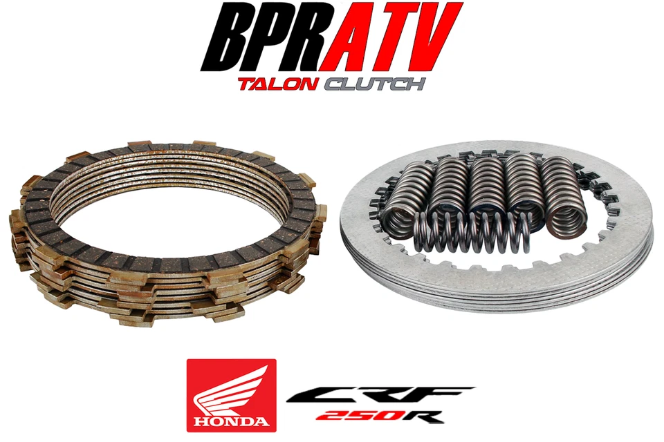 04-09 Kit de embrague de fibras y resortes placas de acero de alta resistencia Honda CRF250R CRF 250R Foto 2 de 4