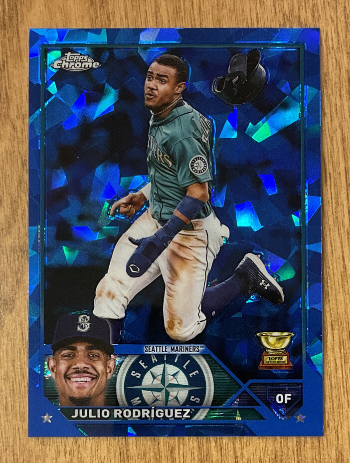 2023 Topps Chrome Sapphire Julio Rodriguez #330 Rookie Cup Seattle Mariners