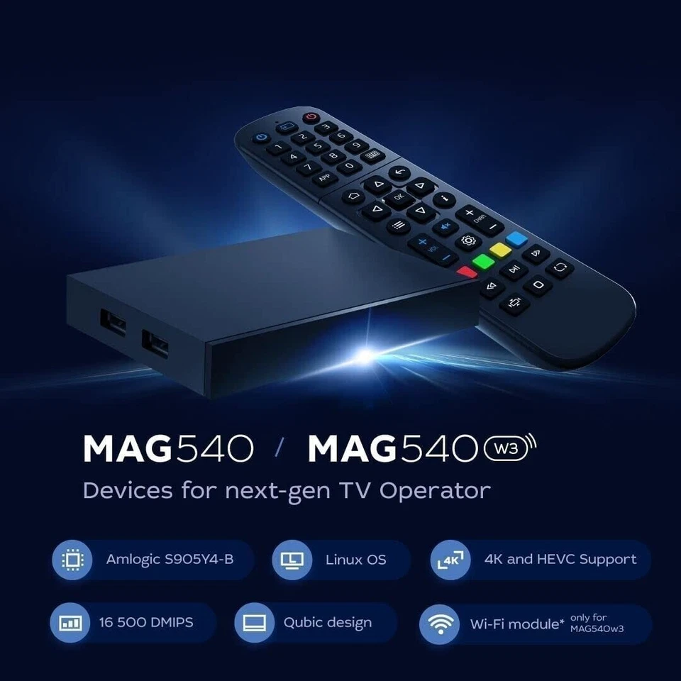 2023 INFOMIR MAG 540w3 DUAL WiFi 5G 4K Faster Than Mag524w3 Mag522w3 LINUX BOX - Image 4 of 4
