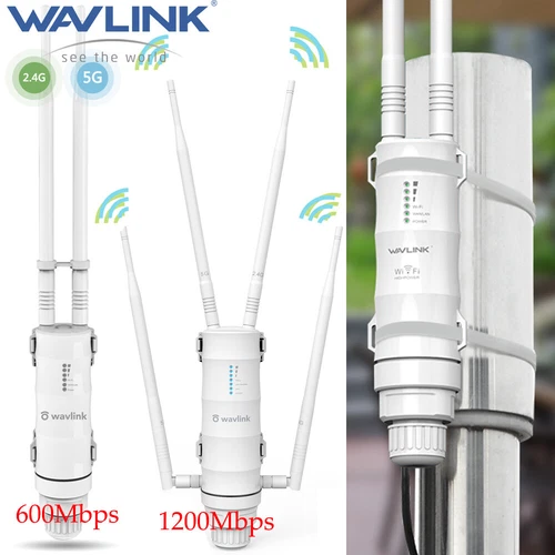 Wavlink Dual Band Router Outdoor WiFi Range Extender Booster POE 1200Mbp/600Mbps