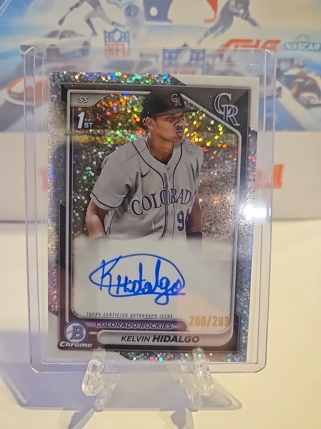 2024 Bowman #CPA-KHI Kelvin Hidalgo Chrome Autographs Speckle Refractor #260/299