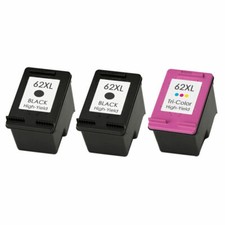 Refilled 62XL Black / Colour Ink Cartridges For HP ENVY 5540 Printer