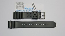 Extra-Long 22mm BlackRubber Diver Watch Band Luminox NavySeal Swiss Army STD22L