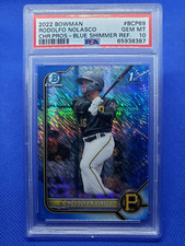 2022 Bowman Chrome RODOLFO NOLASCO PSA 10 Blue Ref card #/150 PITTSBURGH PIRATES