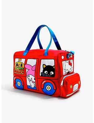 Loungefly Hello Sanrio Bus Duffle Bag bonus jumbo hello kitty mermaid plush