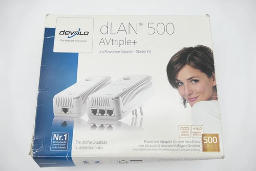 2x Devolo dLAN 500 AVtriple+ 3 LAN-Ports / Guter Zustand / Schweizer Stecker^