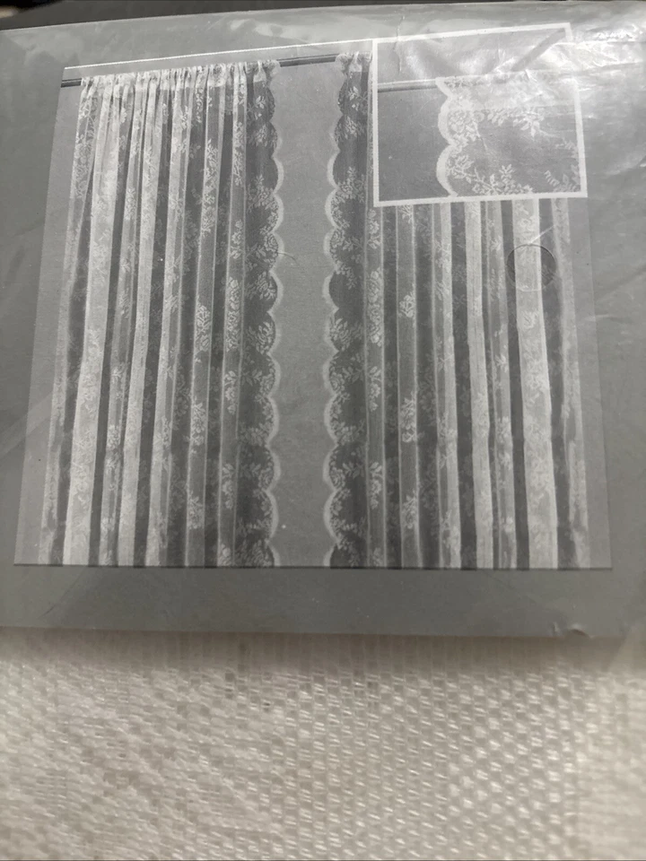 Ikea ALVINE SPETS Cortinas de Encaje Transparente 57" x 98" Off White 2 Paneles NUEVO #22 Foto 3 de 4