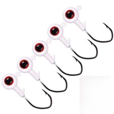 25/50 Pack Fishing jig Heads Hook 3D Eyes Crappie Jigs for Bass Walleye Trout