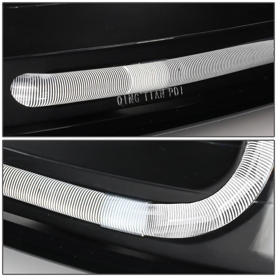 PARA FORD MUSTANG 1999-2004 CARCASA NEGRA ÁMBAR FARO/LÁMPARA ESQUINA CON LED DRL Foto 4 de 4