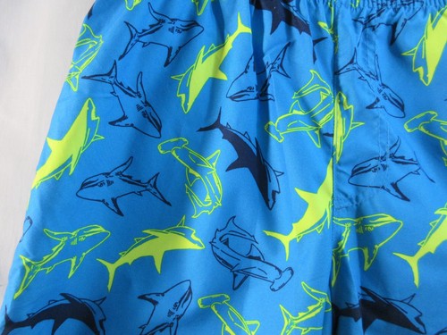 OP Ocean Pacific Shark Swim Trunks Shorts Boy Size XXL 2XL 18 UPF 50+ NWT - Picture 2 of 7
