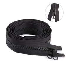 39 78" Large Molded Plastic Heavy Duty Jacket Zippers SeparatingBlack Repairing