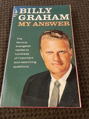1967 MY ANSWER Billy Graham Evangelist Answers Questions Pocket Books ...