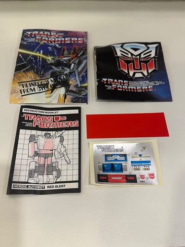 G1 Hasbro Transformers Red Alert MOSC Sealed On Card (Original Authentic) - Picture 11 of 12