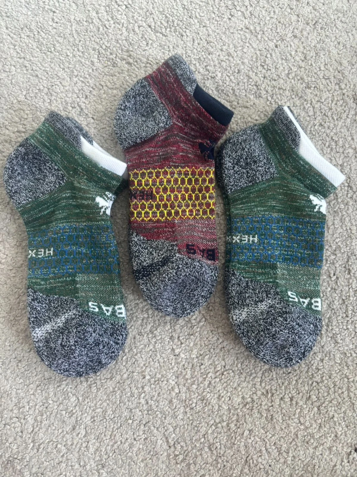 3 pairs Bombas All-Purpose Performance Ankle Sock size M