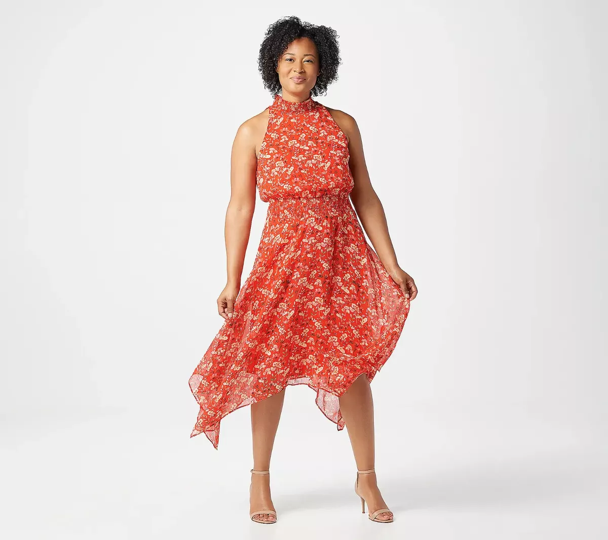 Halter top handkerchief dress