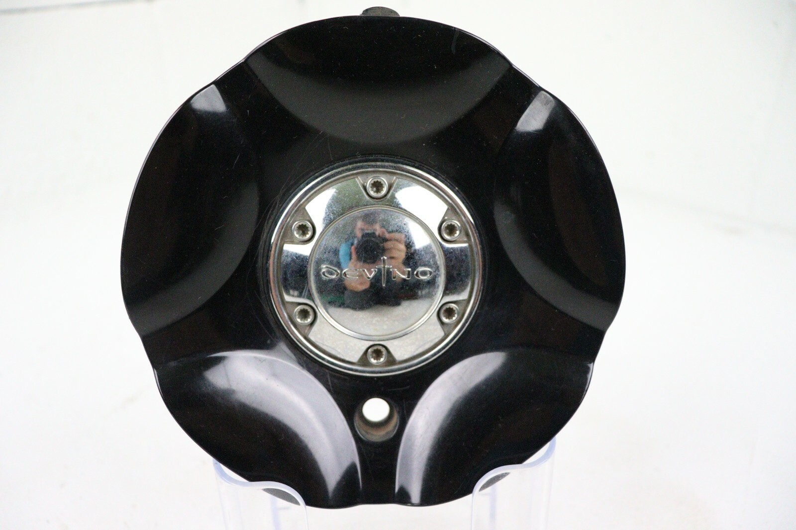 DEVINO CUSTOM WHEELS CENTER BLACK CHROME HUB CAP COVER RIM DV645CAR-P DV645CAR-M-image