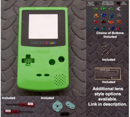 Nintendo Game Boy Color GBC Shell + Glass Lens + Buttons- Pick Shell Color! - Picture 17 of 25