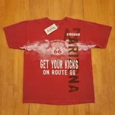 Route 66 T-Shirt Mens Large Short Sleeve Red NEW Vintage Sansegal Sportswear Co