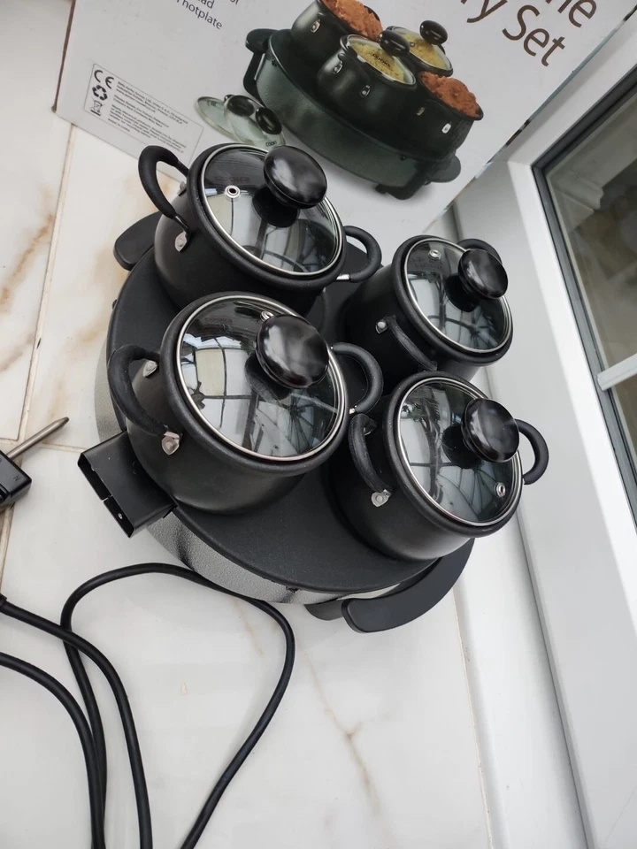 Juego de cocina múltiple para arroz al curry y estofado olla de cocción lenta con 4 mini ollas - muy buen estado Foto 3 de 4