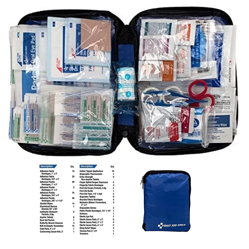 First Aid Only 298 Piece Emergency First Aid Kit All-Purpose Hiking Travel Home