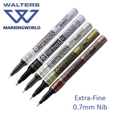 Sakura Pen Touch Paint Marker | 0,7 - 2,0 mm | Schwarz, Weiß & Metallic's | 1 Stift