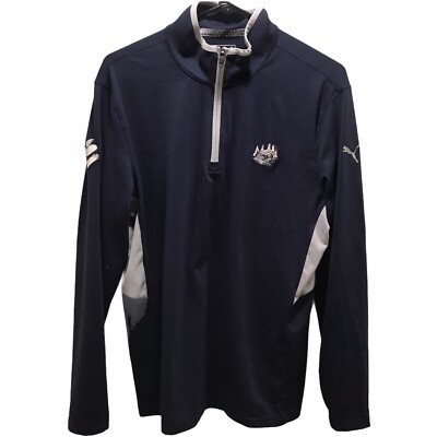 Puma Rotation Quarter Zip Womens Size Small Golf Pullover Navy and White 1/4 Zip
