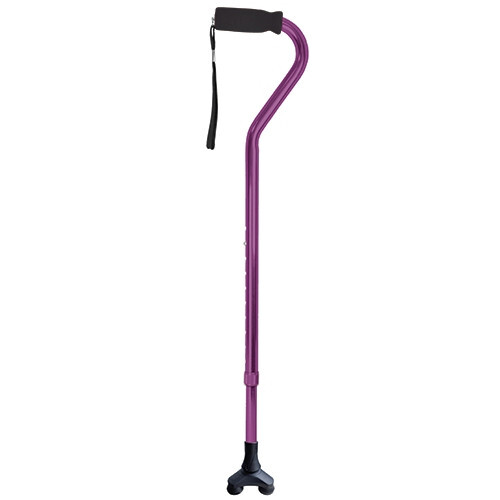 Cane Offset Purple with Foam Handle height Adjustable 30"- 39" Supports 300 lb - Picture 1 of 1
