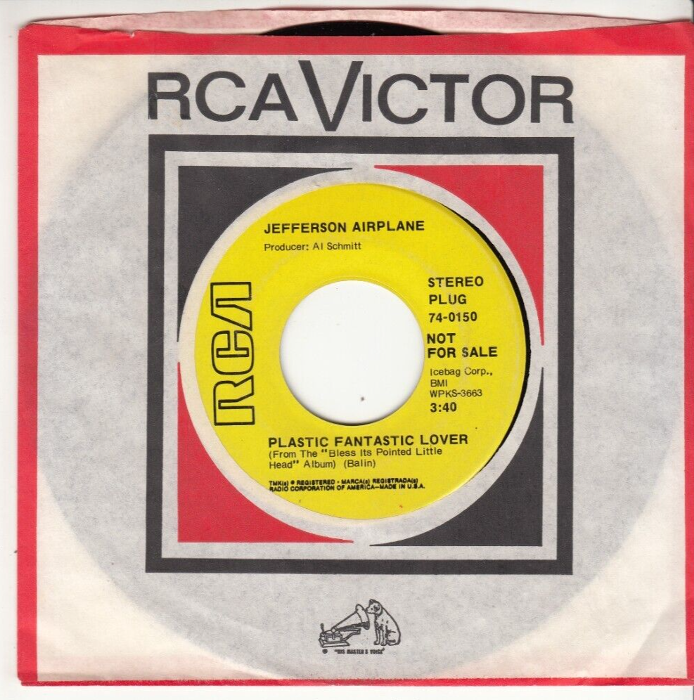 JEFFERSON AIRPLANE - PLASTIC FANTASTIC LOVER - PROMO RCA VICTOR