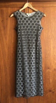 Whistles 2-Layer Pencil/Shift Dress Size Khaki Green Midi Spots