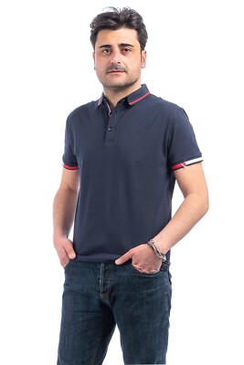 Polo Uomo Mezze Maniche Cotone Maglietta Manica Corta T- Shirt