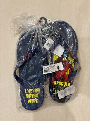 Rider Monsters Dracula 82664-21717 Mens Blue Flip-Flops Sandals Shoes size 11