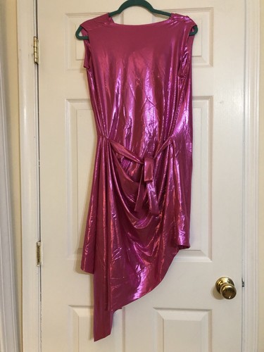 Vivienne Westwood Red Label Fuchsia Fond Metallic Drape Dress Women's Size S - Picture 7 of 10