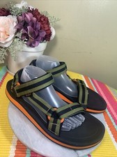 Sandalias deportivas Teva verde cítrico con correas de nailon punta abierta para hombre talla EU 45,5 US 12 M