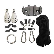 1 Set Kayak Accessories - Boat Canoe Rope Anchor Trolley Kit