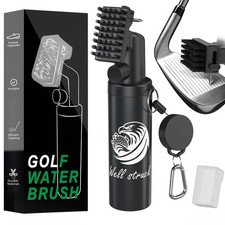 Pro Golf Club Cleaner - 4oz Water Bottle with Groove Cleaner and Retainer Cli...