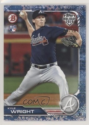 2019 Topps Holiday Bowman White Snow 40/50 Kyle Wright #TH-KW Rookie RC z1r