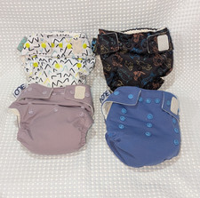 GroVia O.N.E. One Size All-in-One Cloth Diapers Organic Cotton Assorted Lot of 4