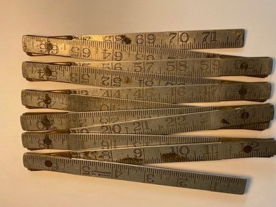 Two Vintage Rulers: One German made, folding; Other  Master Built, Sliding
