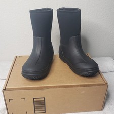 Western Chief Kids 12 Freestyle Neoprene Rain Boots Black Waterproof Outdoors