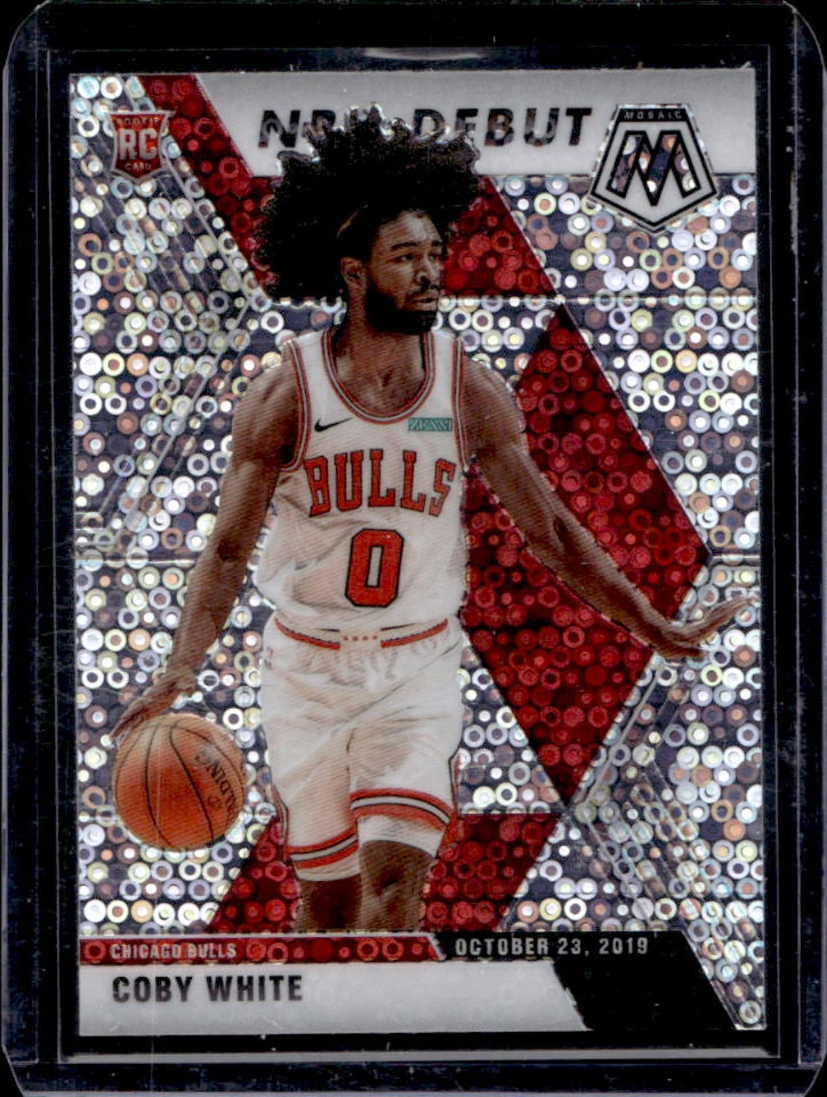 2019-20 Mosaic Coby White RC Fast Break Silver Rookie #264 Bulls