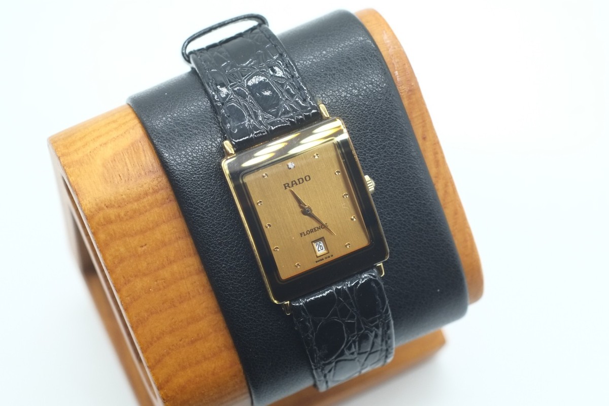 Excellent Rado Florence 160.3605.2N Diamond Gold Dial Quartz