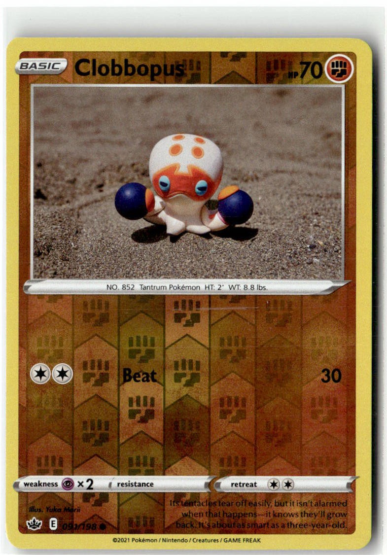 Clobbopus 091/198 Common Chilling Reign Pokemon Reverse Holo NM/M