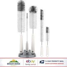 Cleaning Brushes for Bottles and Glasses, 5 Pack with Stainless Steel Handles