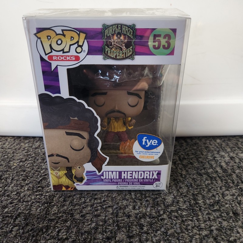 Funko Pop! Rocks 53 Jimi Hendrix F.Y.E. Exclusive Vinyl Figure W/ Protector