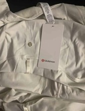 lululemon Women's White Full-Zip Track Jacket w/ Zipped Pockets Size 4