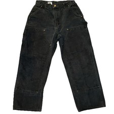 Carhartt B136 Double Knee Carpenter Pants Black 34x34 Made in Mexico 2015